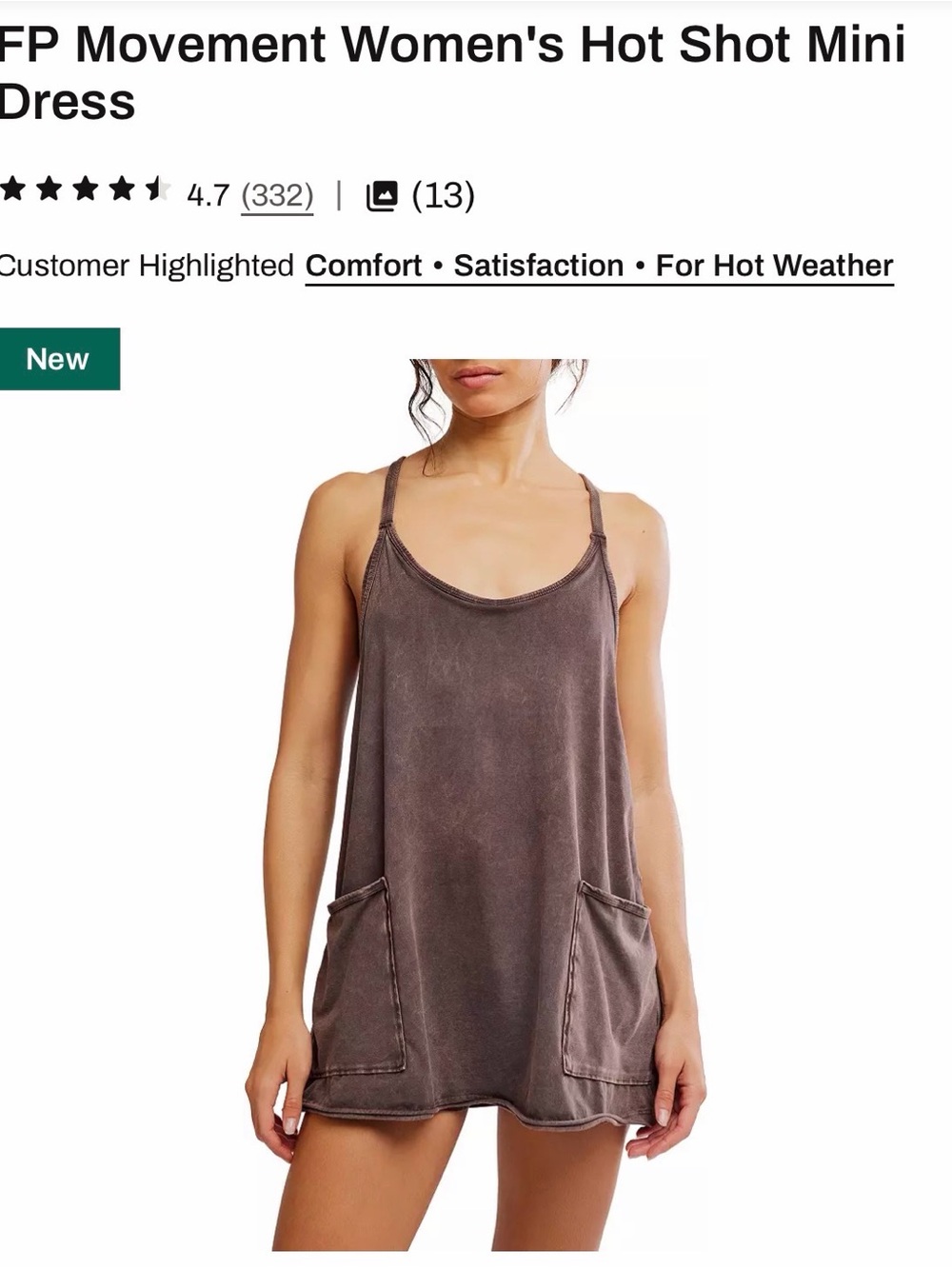 FP Movement Women's Purple Hot Shot Mini Dress